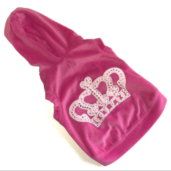 Smoochie Pooch Other - Smoochie Pooch 3 for 15 SALE CLEARANCE Pink Velour Bejeweled Dog Hoodie